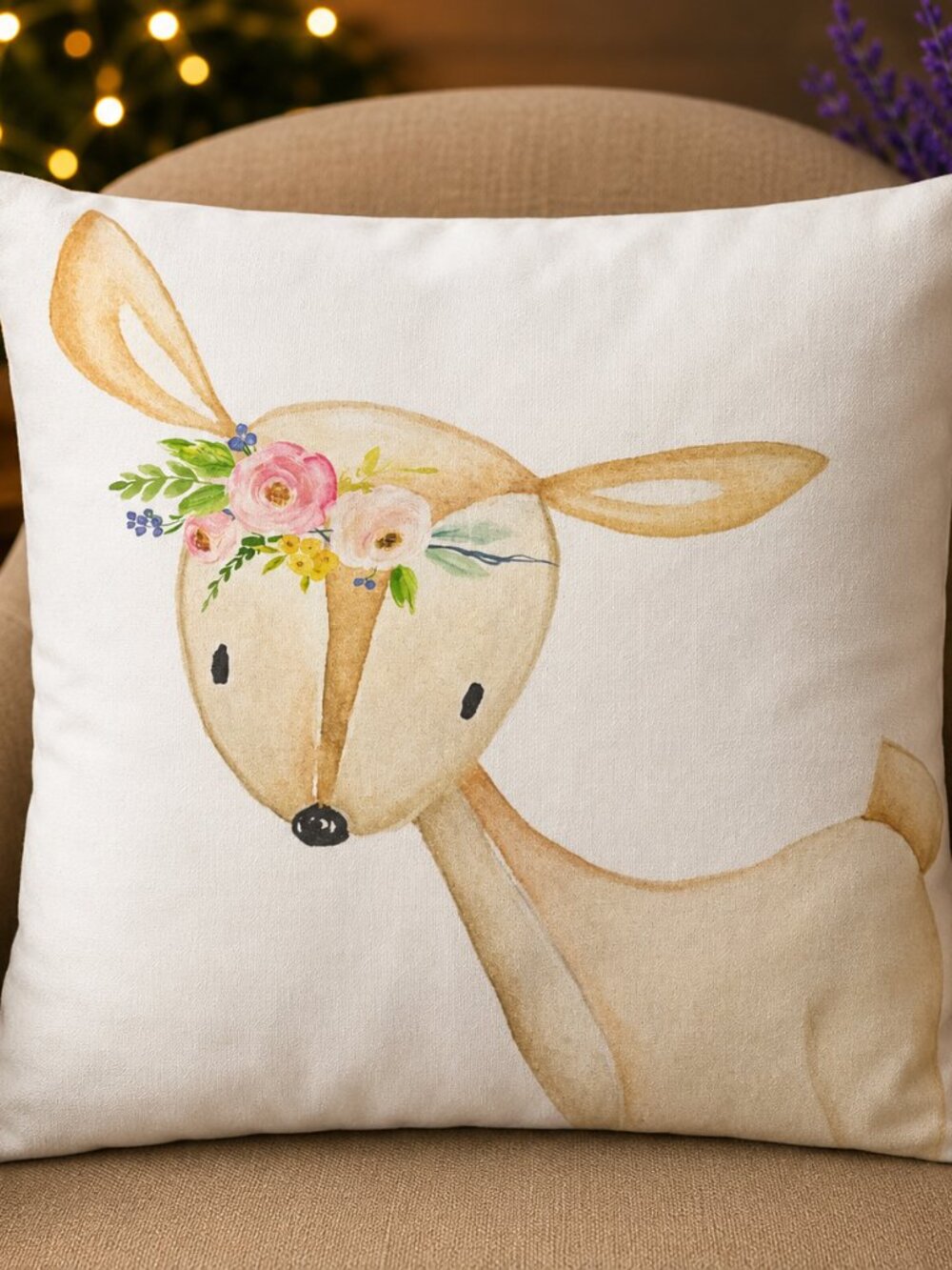 Pillow Cover Deer Print - Pre loved
